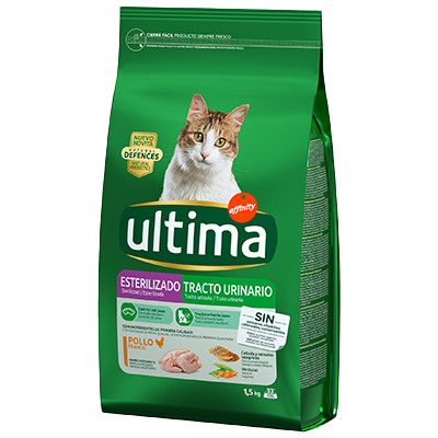 COMIDA PARA GATO ESTERILIZADO CON POLLO 1,5 KILOS