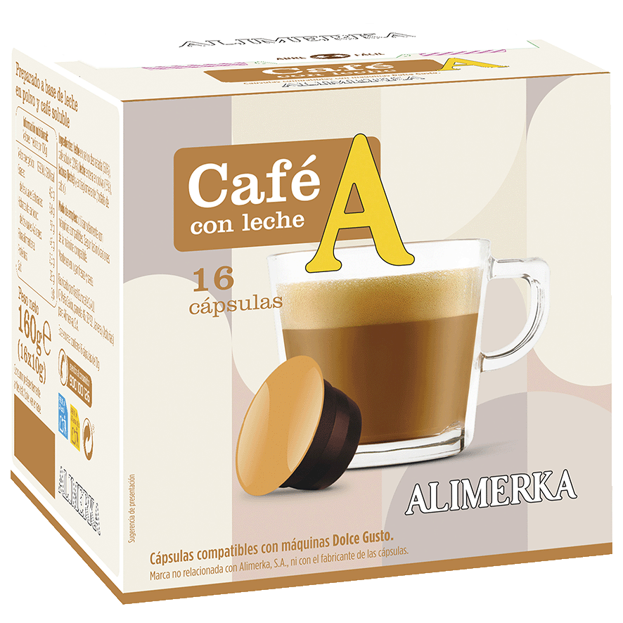 CAF&Eacute; CON LECHE 16 CAPSULAS