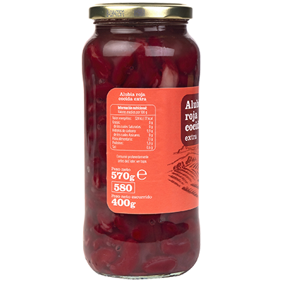 ALUBIAS ROJAS COCIDAS EXTRA 400 G.