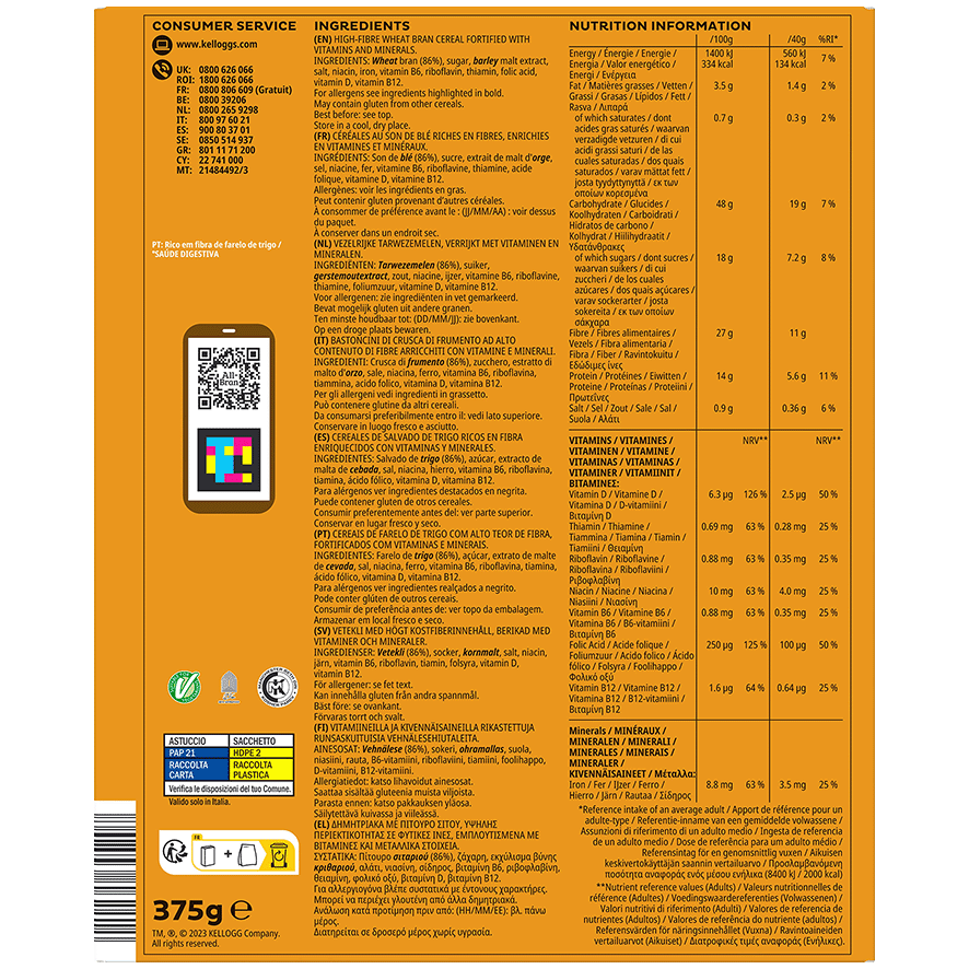 CEREALES ALL-BRAN FIBRE PLUS 375 G.