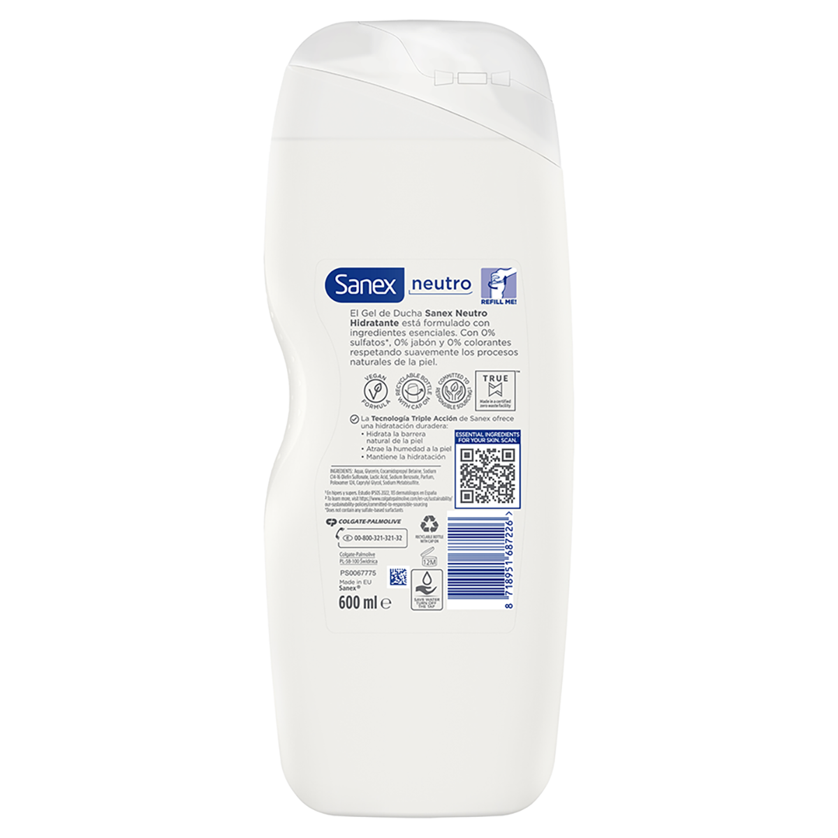 GEL HIDRATANTE NEUTRO 600 ML.