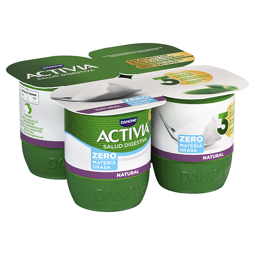 YOGUR NATURAL 0% 120 G. PACK 4