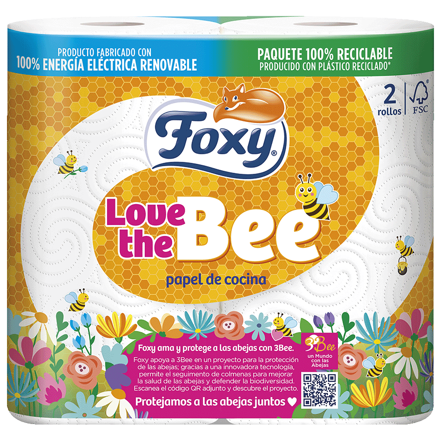 PAPEL DE COCINA LOVE THE BEE 2 ROLLOS