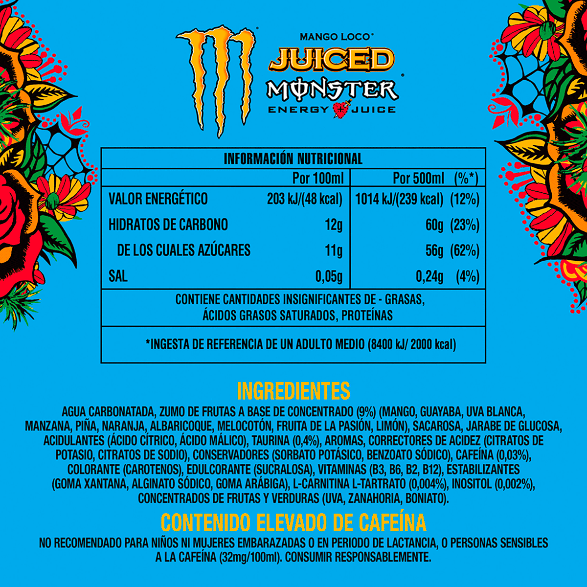 BEBIDA ENERG&Eacute;TICA MANGO LOCO 50 CL.
