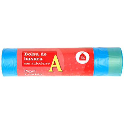 BOLSA BASURA PARA PAPEL Y CART&Oacute;N 15 UDS.