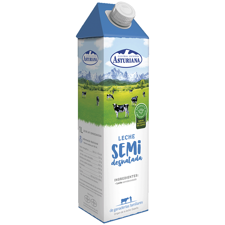 LECHE SEMIDESNATADA 1 LITRO