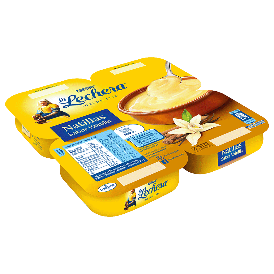 NATILLAS DE VAINILLA 115 G. PACK 4