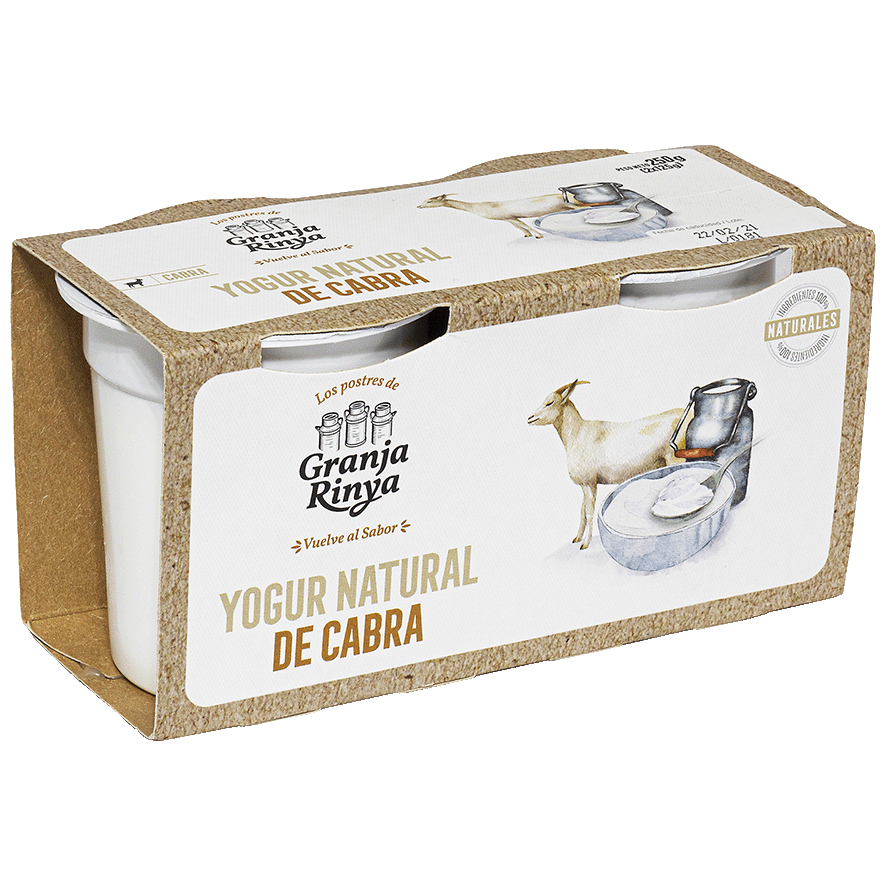 YOGUR NATURAL DE CABRA 125 G. PACK 2