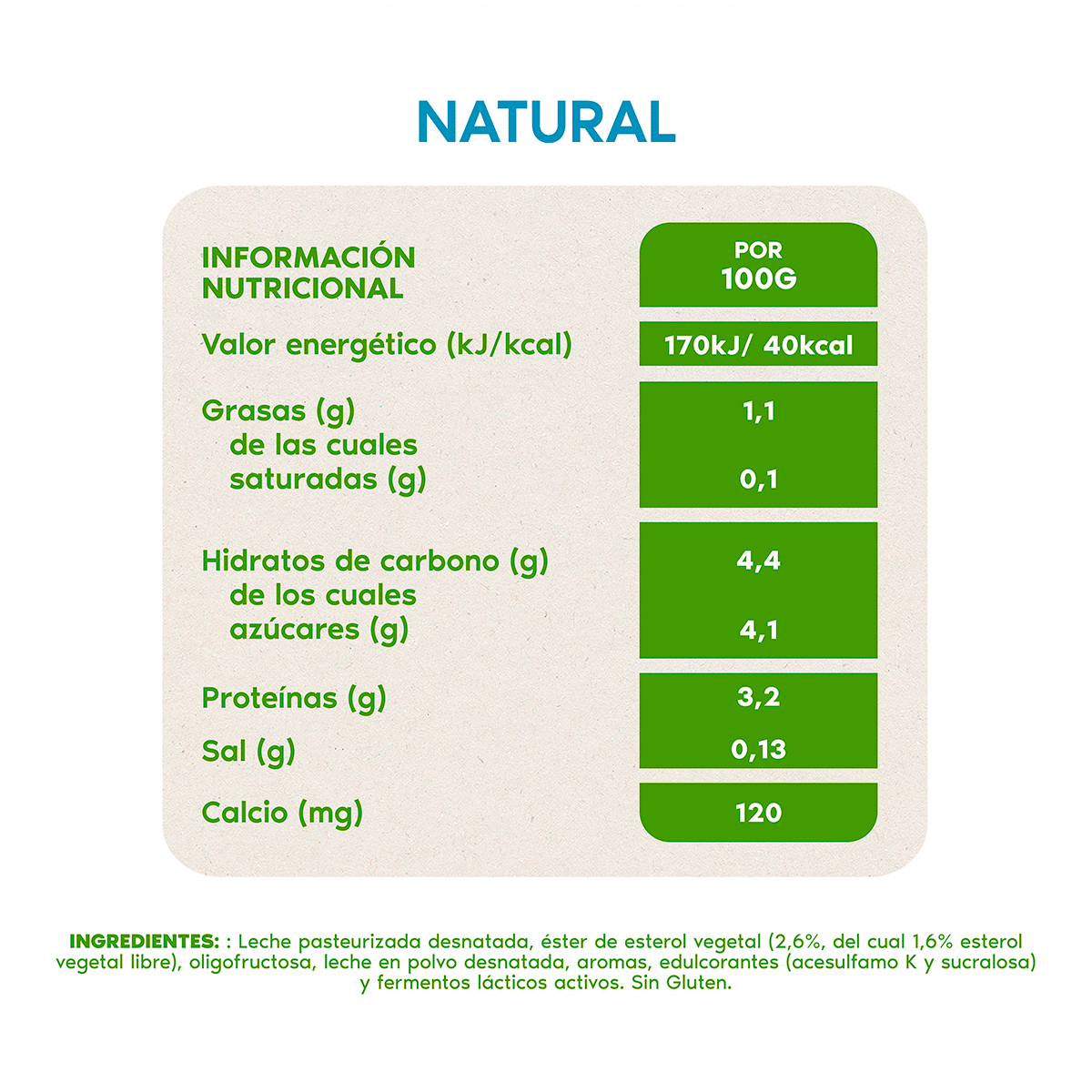 YOGUR L&Iacute;QUIDO NATURAL 0% 100 G. PACK 6