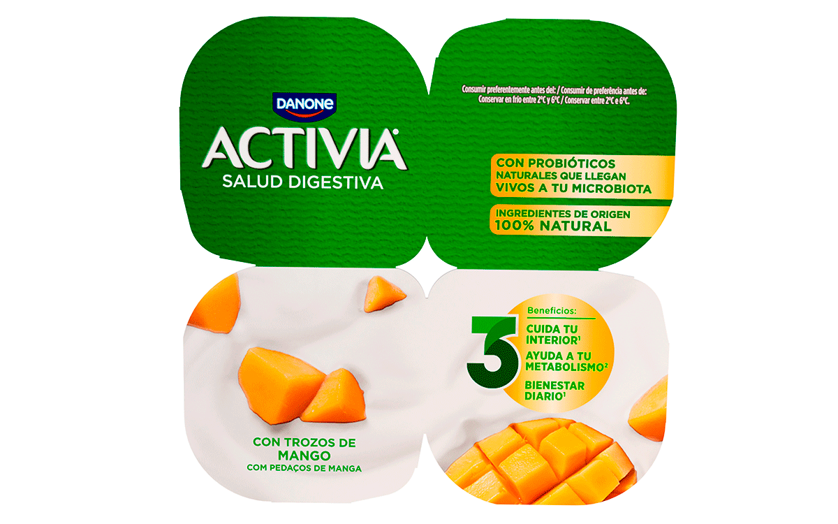 YOGUR CON MANGO 120 G. PACK 4