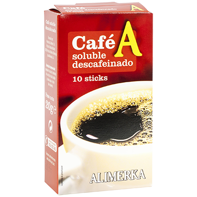 CAF&Eacute; SOLUBLE DESCAFEINADO 10 UDS.