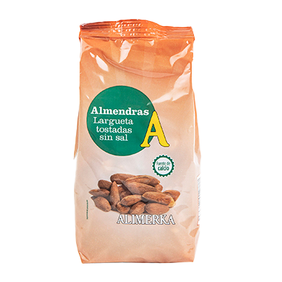 ALMENDRA CON PIEL TOSTADA SIN SAL 200 G.