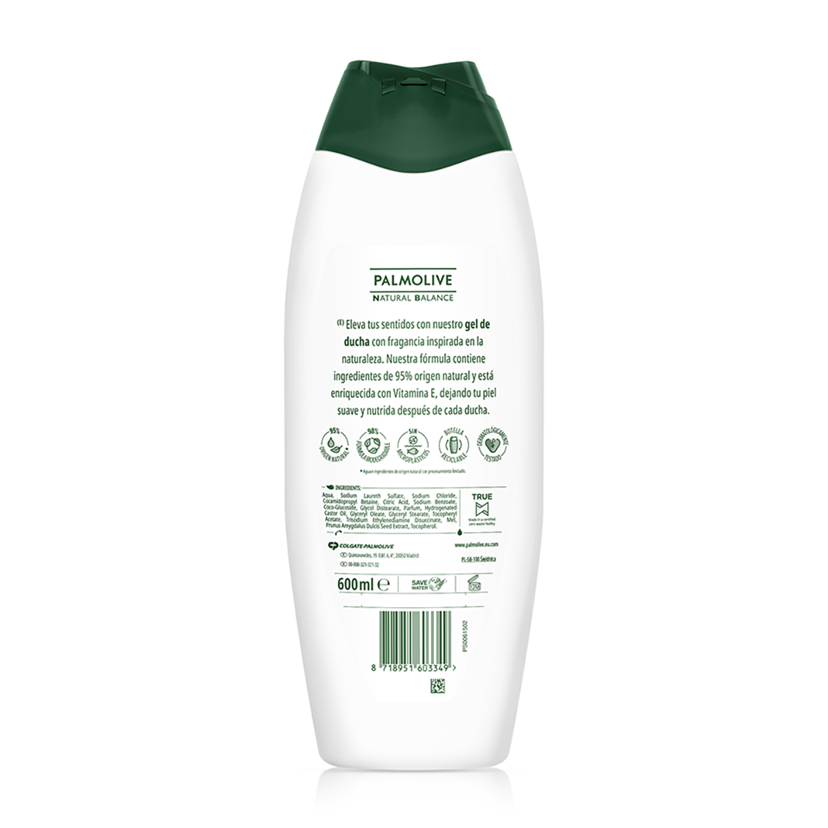 GEL DE DUCHA CON LECHE Y MIEL 600 ML.