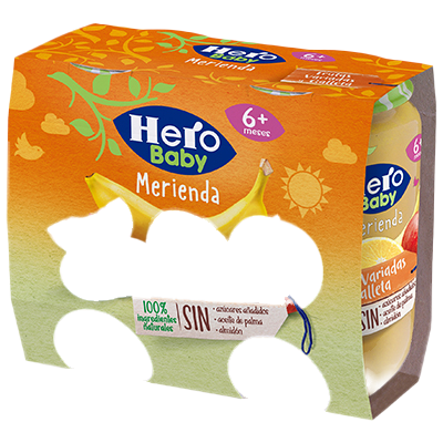 MERIENDA MANDARINA-MANZANA-GALLETA 190 G. PACK 2