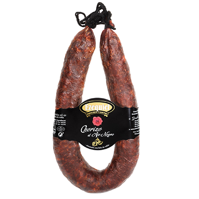 CHORIZO HERRADURA DULCE AL AJO NEGRO 425 G.