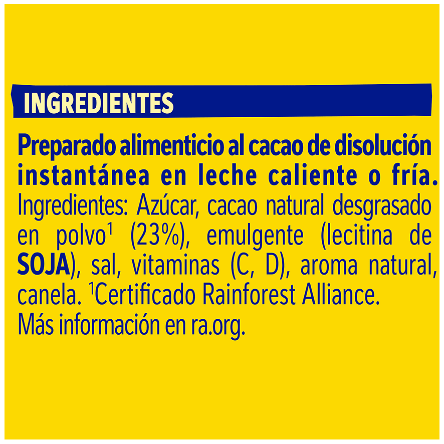 CACAO SOLUBLE INSTANT&Aacute;NEO 1 KILO