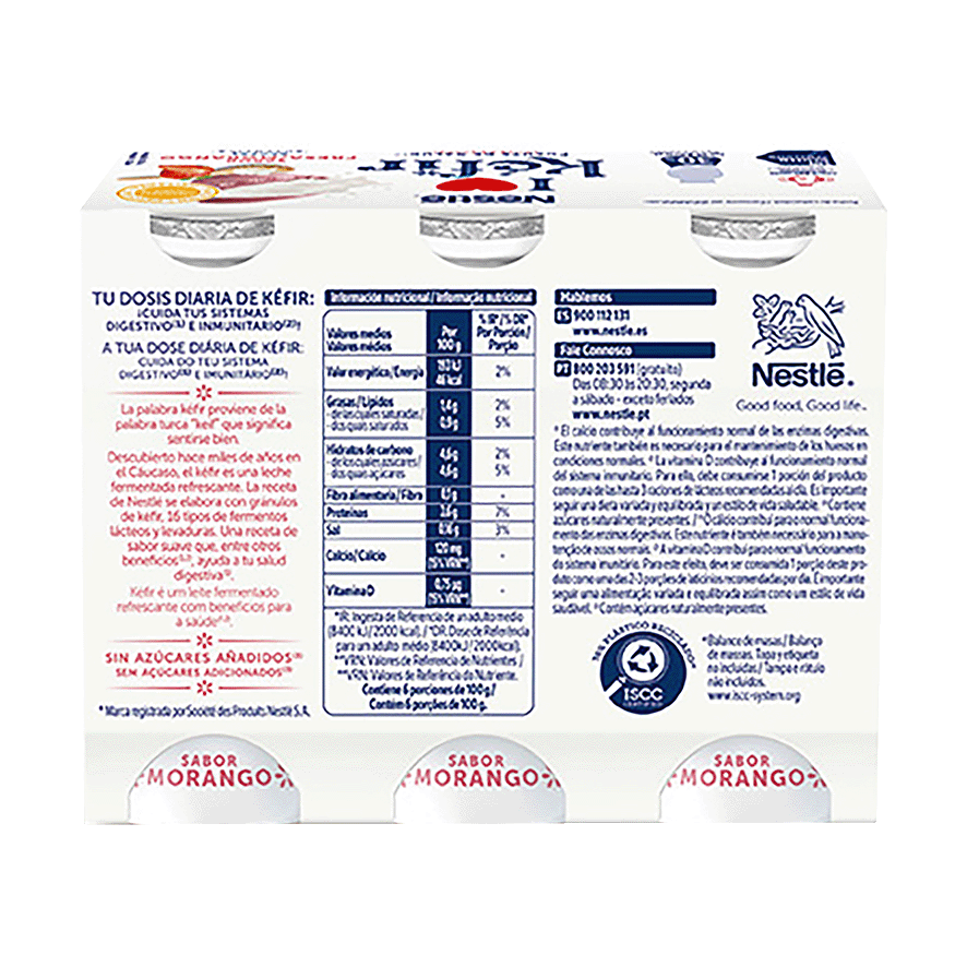 K&Eacute;FIR SABOR FRESA 100 G. PACK 6