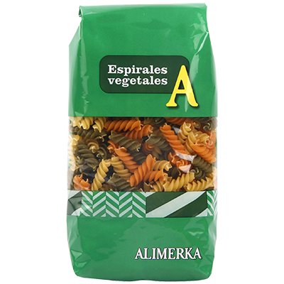 ESPIRALES CON VEGETALES 500 G.