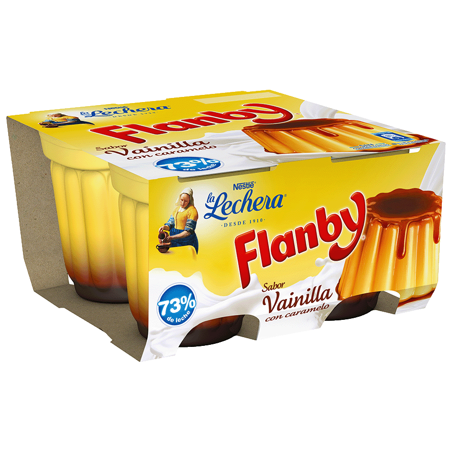 FLANBY DE VAINILLA CON CARAMELO 100 G. PACK 4