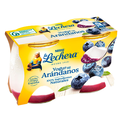 YOGUR CON AR&Aacute;NDANOS 125 G. PACK 2