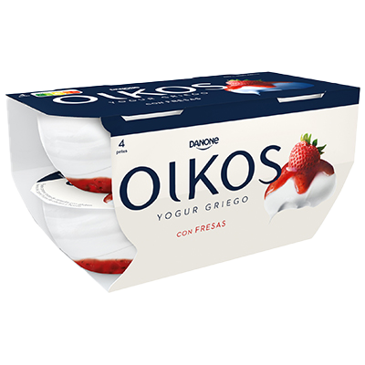 YOGUR GRIEGO CON FRESAS 110 G. PACK 4