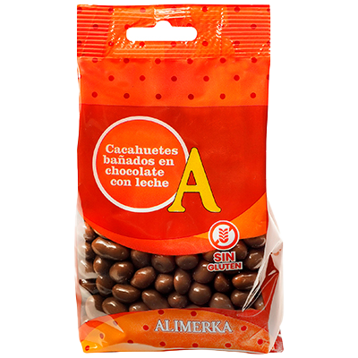 CACAHUETE BA&Ntilde;ADO EN CHOCOLATE CON LECHE 250 G.