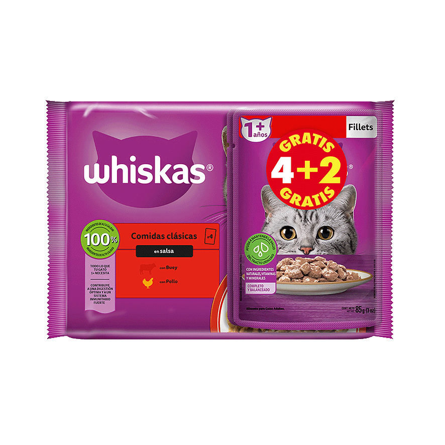 COMIDA SELECCI&Oacute;N DE CARNES PARA GATOS 85 G. PACK 4