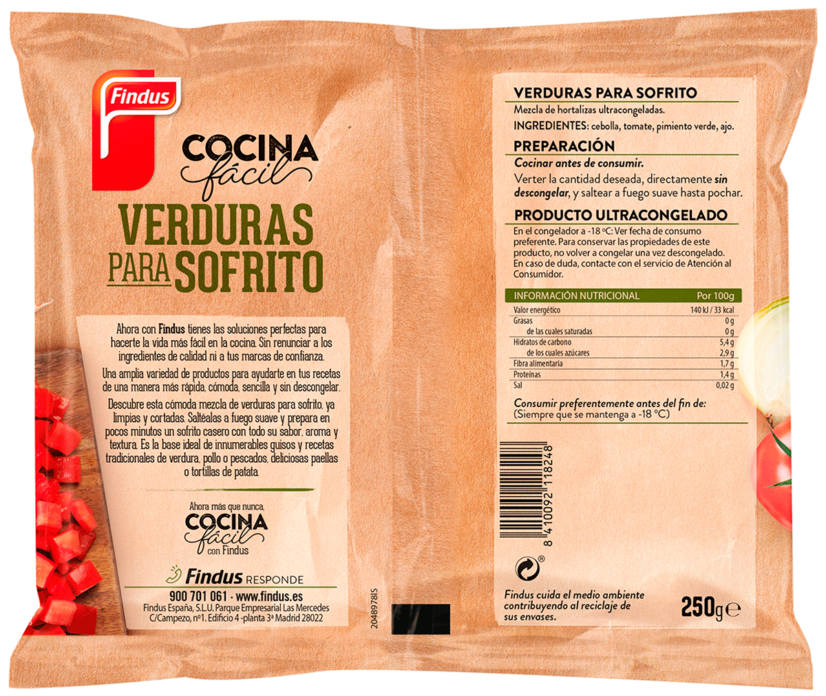 VERDURAS PARA SOFRITO 250 G.