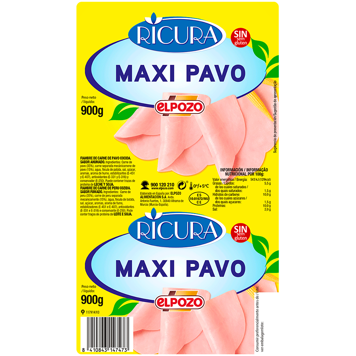 MAXI PAVO 900 G.