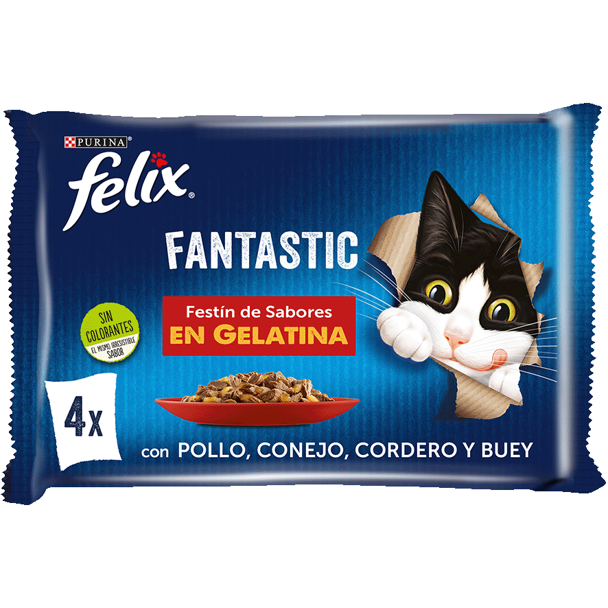 COMIDA FANTASTIC PARA GATOS 85 G. PACK 4