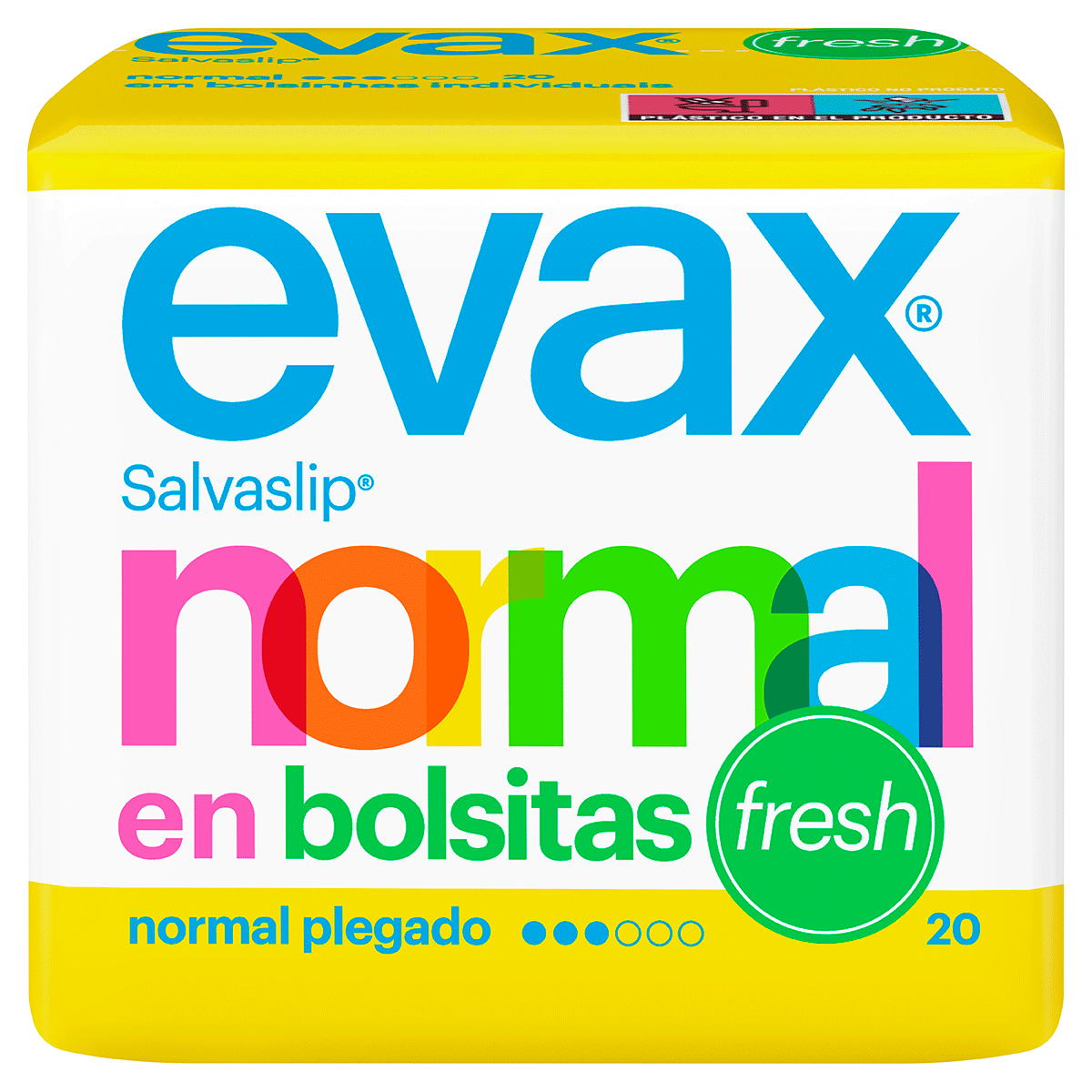 SALVASLIP PLEGADO EN BOLSITAS, NORMAL 20 UDS.