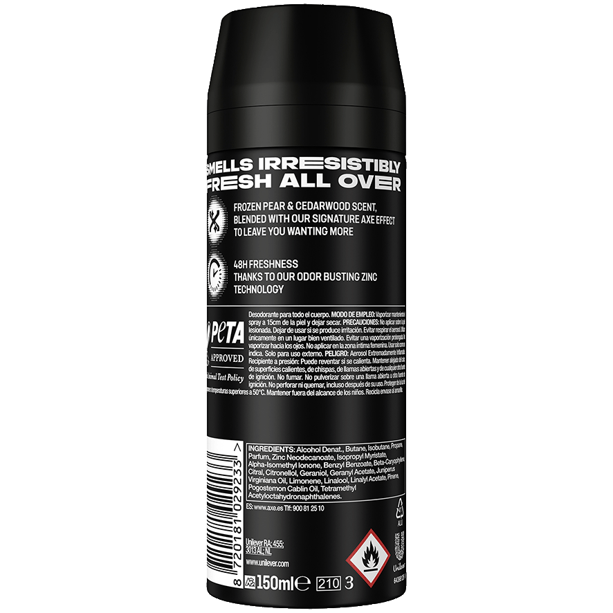 DESODORANTE BLACK 150 ML.