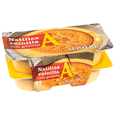 NATILLAS CON GALLETA 125 G. PACK 4