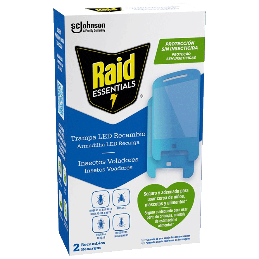 INSECTICIDA EL&Eacute;CTRICO TRAMPA LED 2 RECAMBIOS