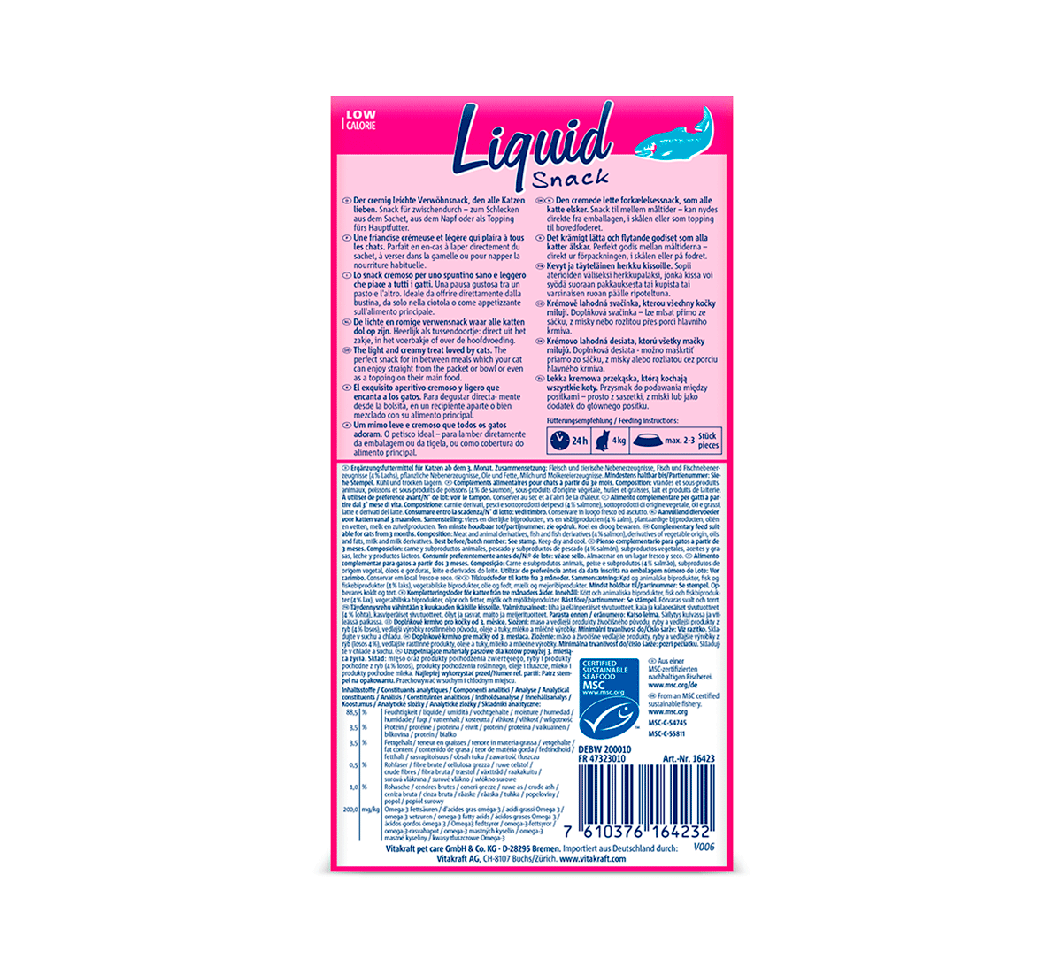 LIQUID SNACK DE SALM&Oacute;N PARA GATOS 90 G.