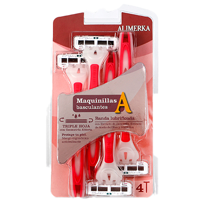 MAQUINILLA FEMENINA 3 HOJAS 4 UDS.