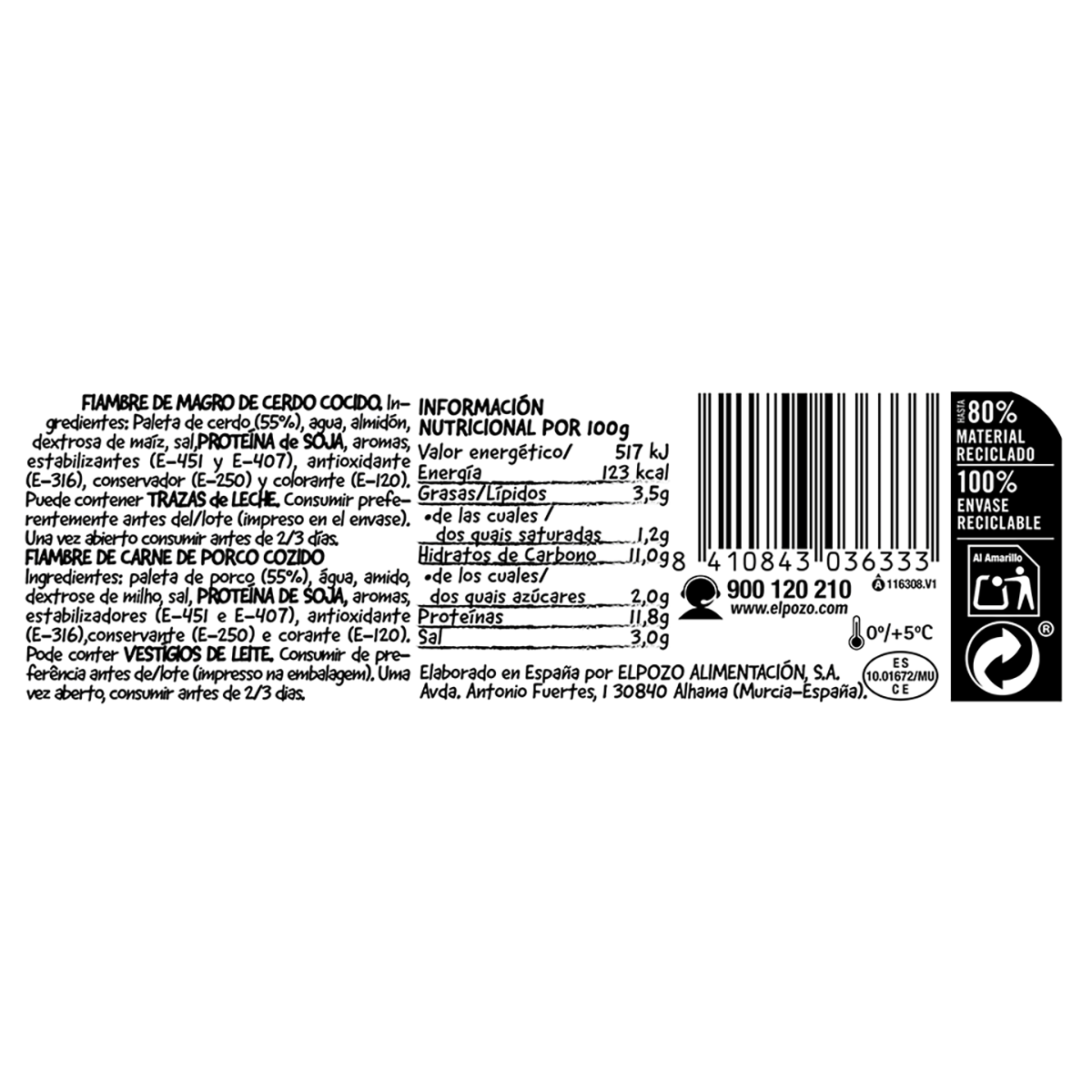 FIAMBRE YORK 300 G.