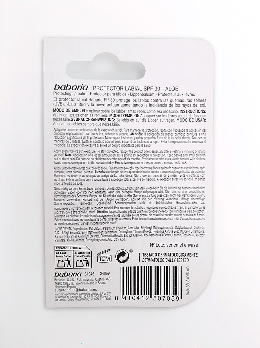 PROTECCI&Oacute;N LABIAL FPS30 1 UNIDAD