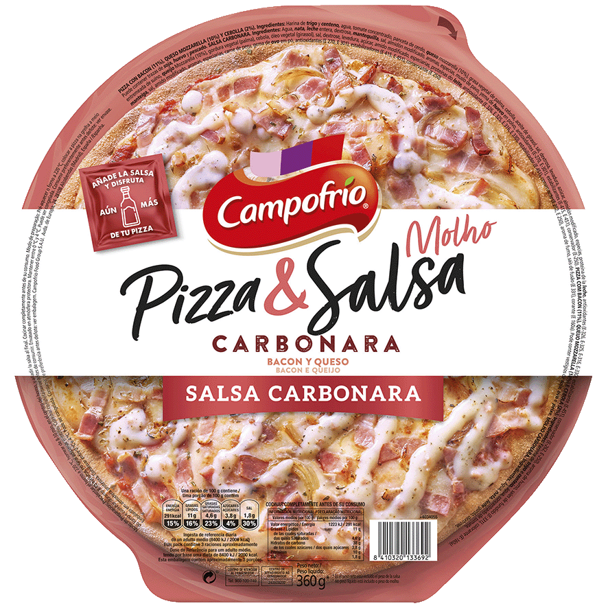PIZZA & SALSA CARBONARA 360 G.