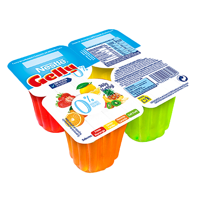 GELATINA DE SABORES 0% 90 G. PACK 4
