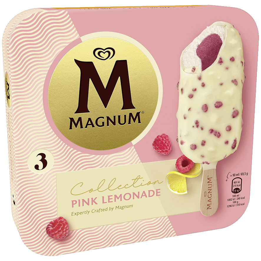 HELADO EUPHORIA PINK LEMONADE 69,5 G. PACK 3 UDS.