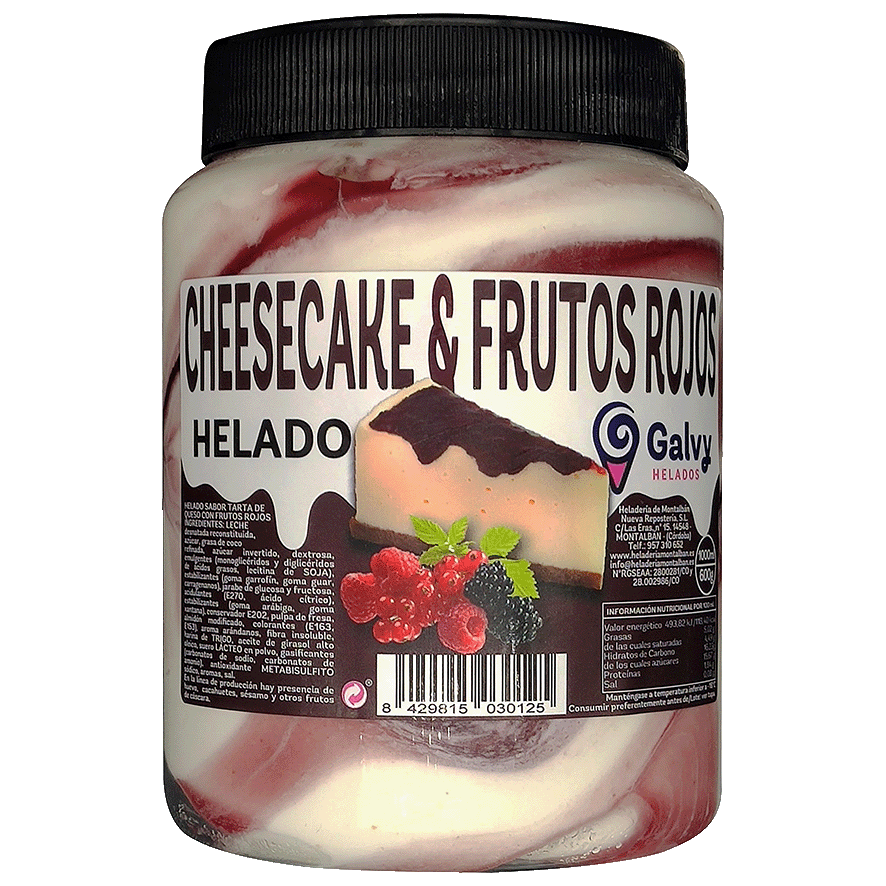 HELADO CHEESECAKE & FRUTOS ROJOS 1 LITRO