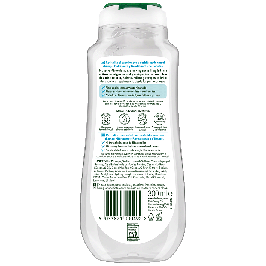 CHAMP&Uacute; HIDRATANTE Y REVITALIZANTE 300 ML.