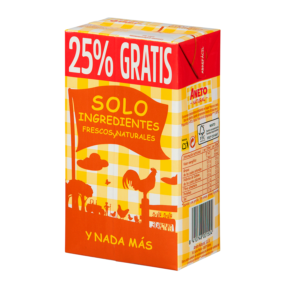 CALDO NATURAL DE POLLO 750 ML.