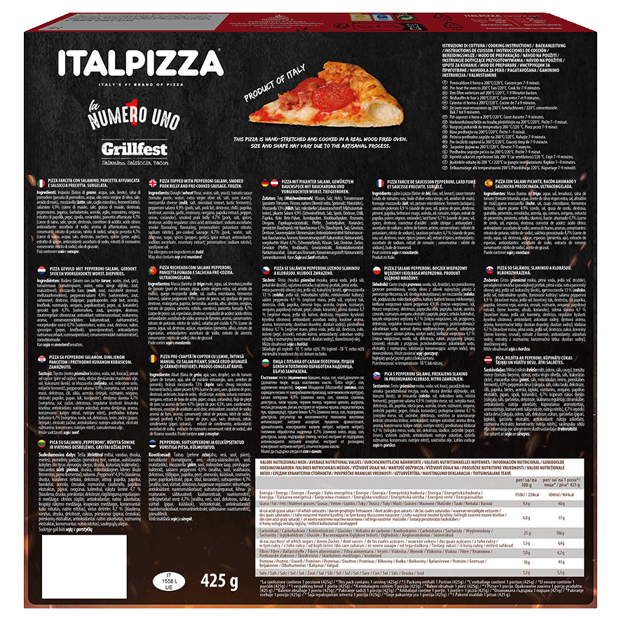 PIZZA GRILLFEST LA NUMERO 1 425 G.