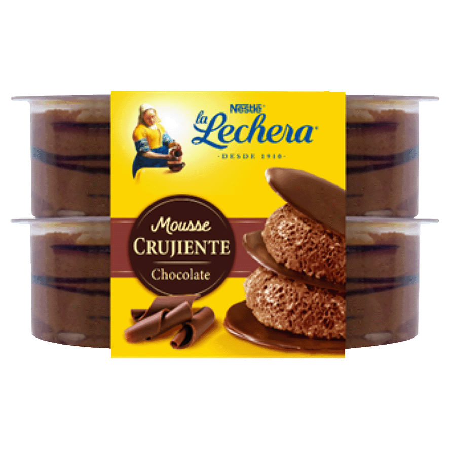 MOUSSE CRUJIENTE DE CHOCOLATE 57 G. PACK 4