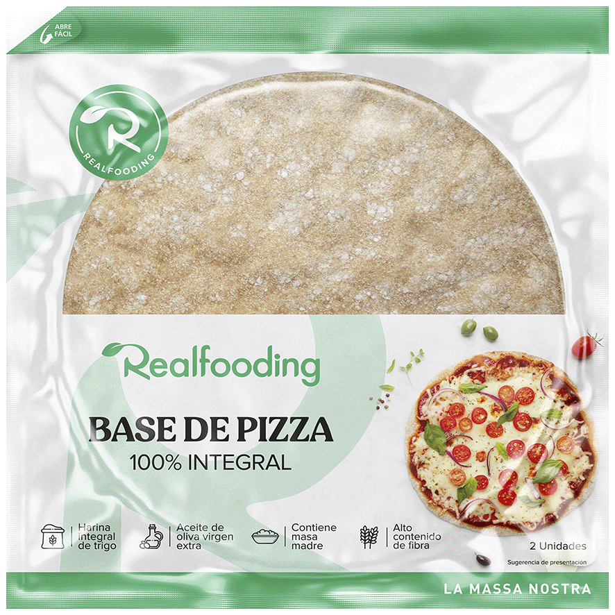 BASE DE PIZZA 100% INTEGRAL 150 G.