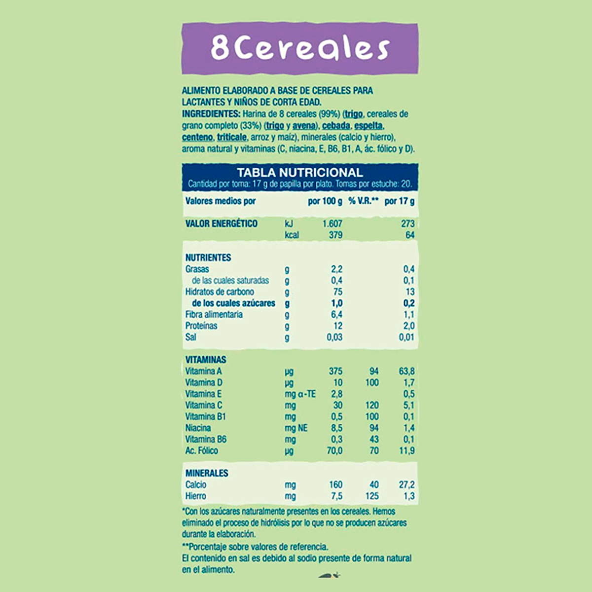 PAPILLA 8 CEREALES 340 G.