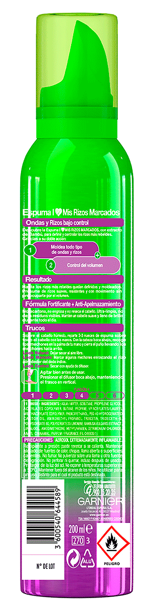 ESPUMA HIDRA-RIZOS 200 ML.