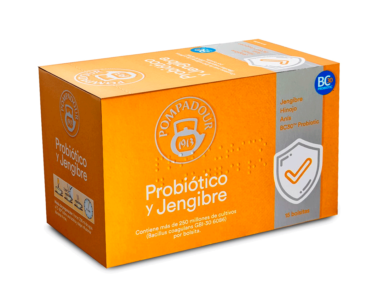 INFUSI&Oacute;N PROBI&Oacute;TICO Y JENGIBRE 15 SOBRES